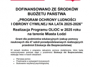 „PROGRAM OCHRONY LUDNOŚCI I OBRONY CYWILNEJ NA LATA 2025-2026”