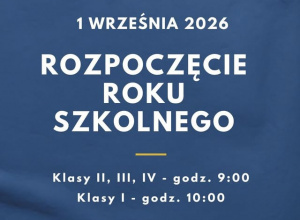 Harmonogram rozpoczęcia roku szkolnego 2026/27