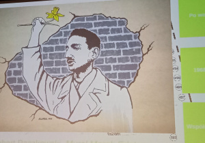 Marek Edelman, patron Centrum Dialogu z żółtym żonkilem, symbol powstania w getcie żydowskim w Warszawie 1943