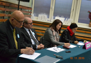Jury Konkursu- od lewej Prof. Maciej Woźniczka, prof. Witold Glinkowski, dr Joanna Błażejewska, kustosz Małgorzata Wiktorko